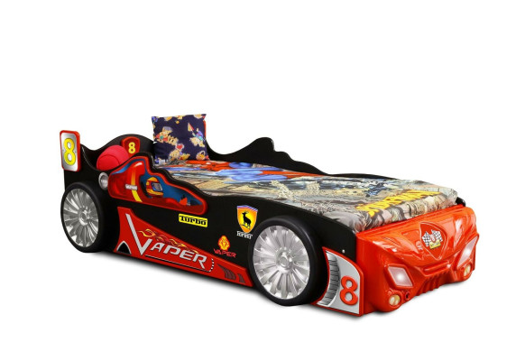 Edles Designer Kinderbett Rennwagen Schlaf Betten Kinder Möbel Bett + Matratze