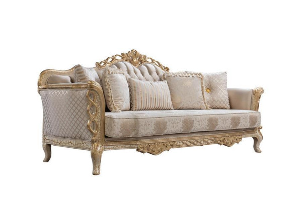 Königliches Sofa Set Wohnzimmer Sessel Couchtisch 3+1 Tisch