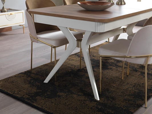 Esszimmer Set Tisch 4x Stuhl Anrichte Spiegel Möbel 7tlg neu Modern