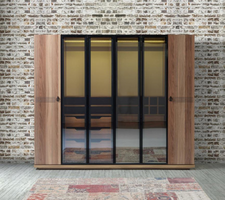 Durchsichtiger Kleiderschrank Möbel Luxus Design Einrichtung Schlafzimmer