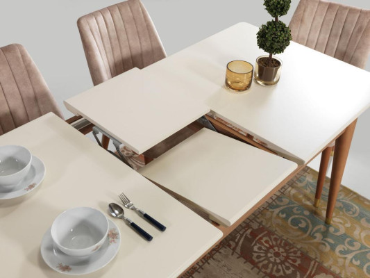 Esszimmer Design Möbel Modern Tisch 4x Stühle 5tlg. Set Garnitur Neu