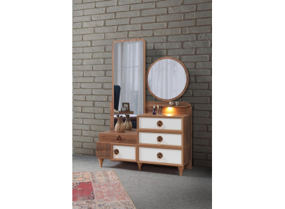 Chambre à Coucher Commode Avec Miroir Bois Meuble Luxe Meuble 2tlg Ensemble Neuf