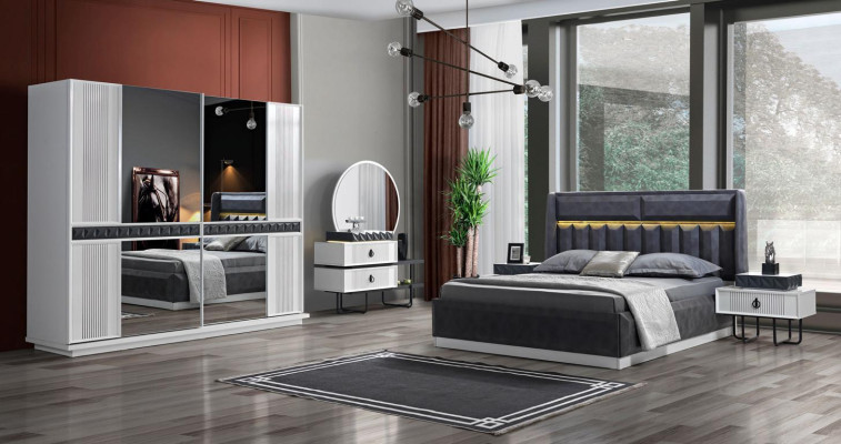 Bett Designer Polster Luxus Hotel Polster Betten Loft Hotel Stil Schlafzimmer