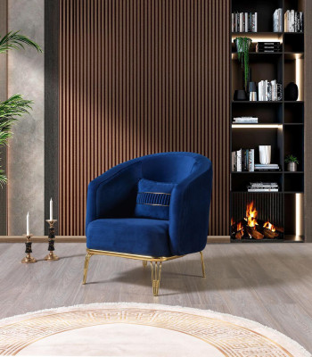 Wohnzimmer Sessel 1 Sitzer Couch Polster Luxus Textil Neu Design