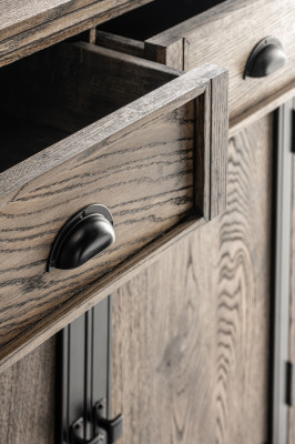 Designer Kommode Anrichte Side Low Board Schrank Wohn Zimmer Regal Holz Luxus