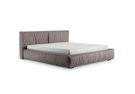 Bett Braun Schlafzimmer Holz Möbel Textil Klassische Art déco Stil