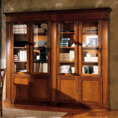Wohnzimmer Schrank Regal Bücherregal Holz Büroschrank Schränke Vitrine Italien
