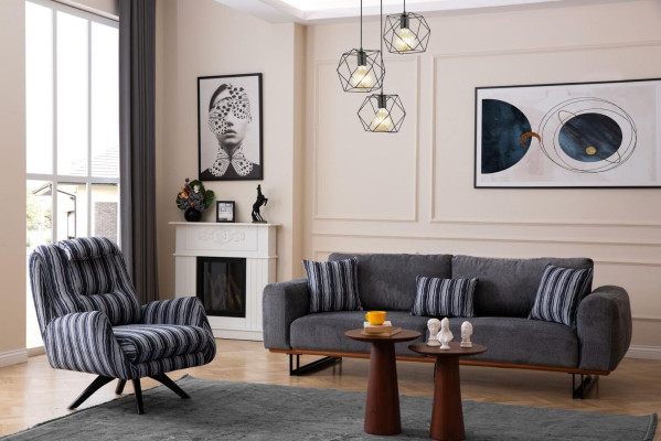 Wohnzimmer set Designer Sofagarnitur 4 +1 Sitzer Garnitur Couchen Möbel 2tlg.