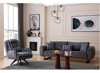 Wohnzimmer set Designer Sofagarnitur 4 +1 Sitzer Garnitur Couchen Möbel 2tlg.