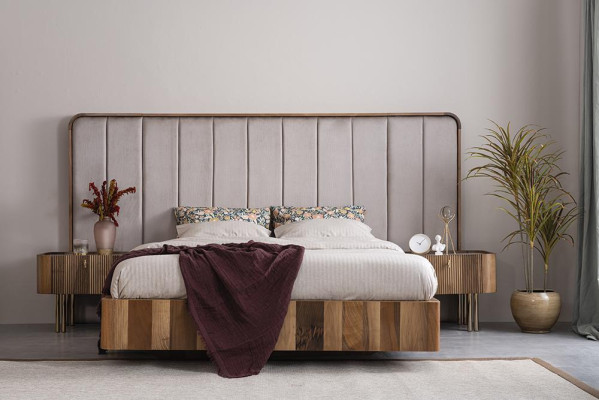 Luxus Schlafzimmer Komplett Polster Möbel Doppel Bett Moderne Kleiderschrank