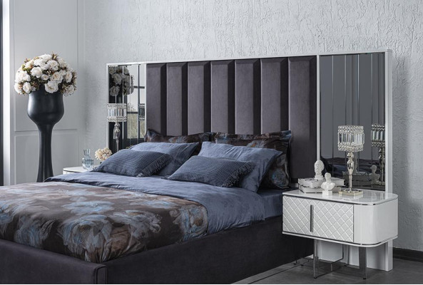 Schlafzimmer 6tlg Bet 2x Nachttische Luxus Kleiderschrank Design Schminktisch