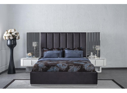 Doppel Bet Moderne 2x Nachttische Schlafzimmer Set Luxus Design Möbel