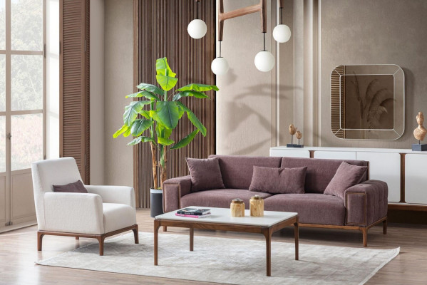 Wohnzimmer Set 3+1 Sitzer Couchtisch Sofagarnitur Sessel Modern Design