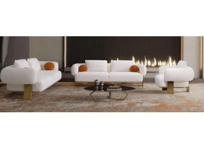 Sofagarnitur 2x Dreisitzer Sitzpolster Couch Set 3tlg Design Sofa Neu Wohnzimmer