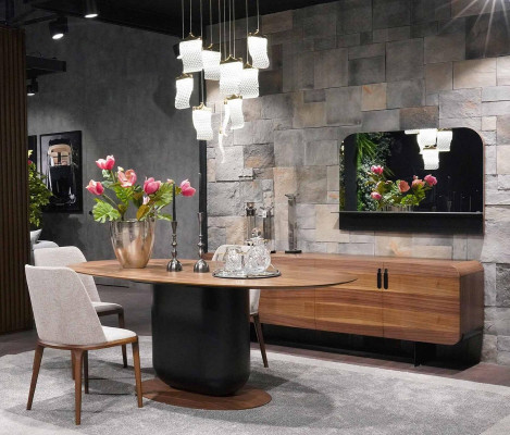 Esszimmer Set 6tlg Esstisch Stühle Ess Gruppe Sideboard Anrichte Möbel