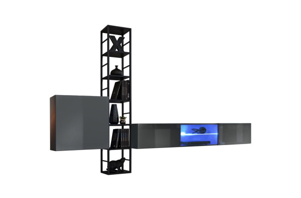 Wohnzimmermöbel Wohnwand Holz Einrichtung TV-Ständer Komplett Neu Möbel