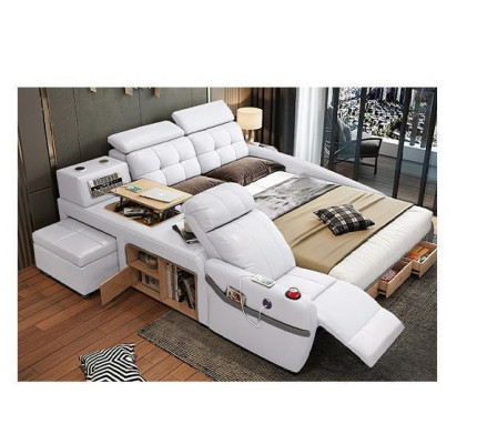 Multifunktion Design Bett Big Kunstleder Hotel Polster 180x200 Betten Neu