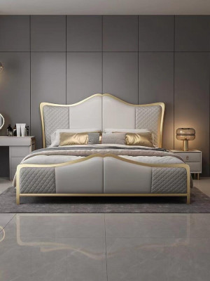 Schlafzimmer Set Designer Luxus Gruppe Garnitur Bett 2x Nachttisch 3 tlg Neu