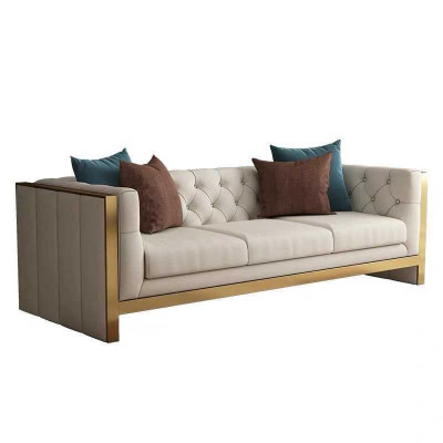 Wohnzimmer Set Sofa 3+1 Sitzer luxuriöse weiß Sofas Design leder neu