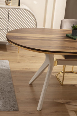 Esszimmer Luxus Essgruppe Esstisch Tisch Stühle Garnitur Weiß Set 6tlg