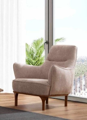 Beige Sofagarnitur Dreisitzer Sessel Luxus Sessel Beige Moderne Möbel