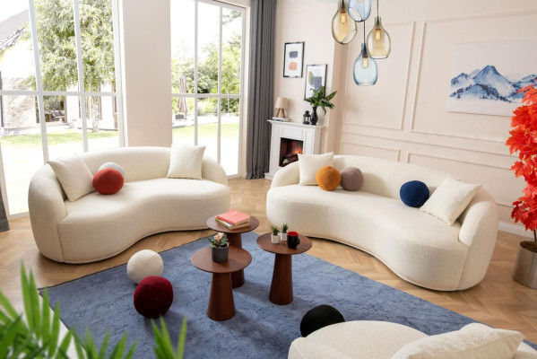 Wohnzimmer Set 3tlg. Designer Sofagarnitur 4+3+1 Sitz Wohnlandschaft