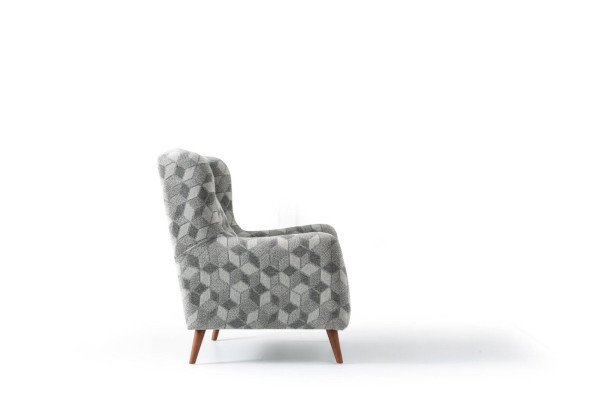 Luxus Möbel Dreisitzer Sessel 1 Sitzer Modern Sessel Polster Textil