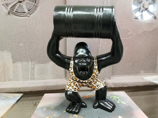 Designer Figur Statue Moderne Figuren Statuen Dekoration Deko Gorilla Garten Neu