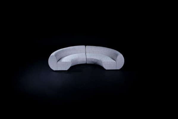 Halbrundes Polstersofa U-Form Couch Wohnzimmer Einrichtung Modern Sofa