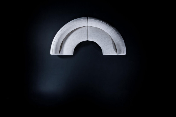 Halbrundes Polstersofa U-Form Couch Wohnzimmer Einrichtung Modern Sofa