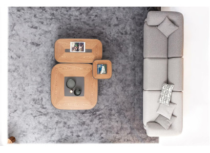 Modernes Graues Fünfsitzer Sofa Wohnzimmermöbel Polstercouch Stil Möbel