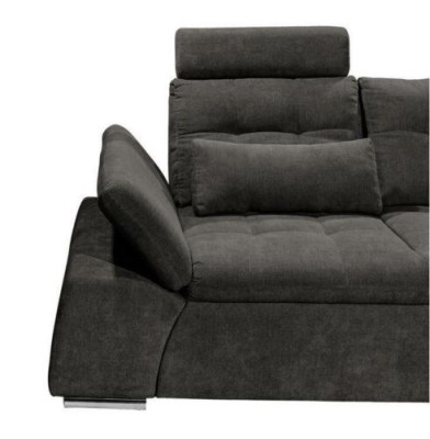 Ecksofa L-Form Sofa Couch Design Polster Modern Textil Bettfunktion Stoff