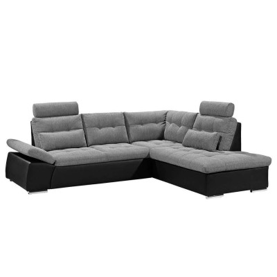 Ecksofa L-Form Sofa Couch Design Polster Modern Leder Textil Bettfunktion