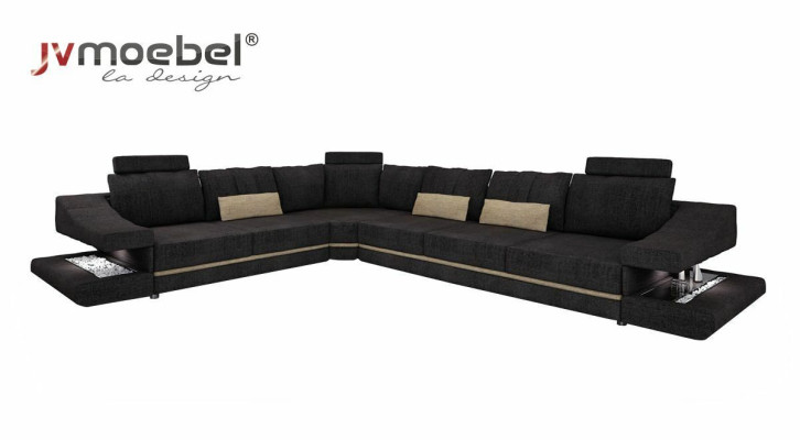 Wohnzimmer Textil neu L-Form Sitz Schlafsofa Möbel Ecksofa Couch Polstermöbel