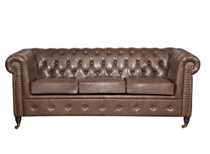 Chesterfield Sofagarnitur Sofa Couch Polster 3 2 Sitzer Leder Sofas Stoff Neu