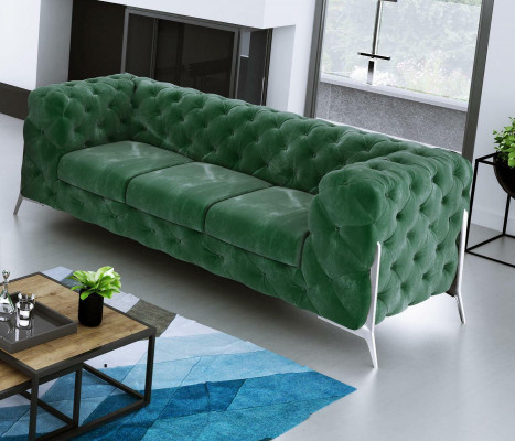 Chesterfield Dreisitzer Bequeme Designer Wohnzimmer 3 Sitzer Couch