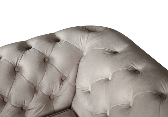 Chesterfield Dreisitzer Couch Sofa Polster + Hocker Sofas Couchen 2tlg. Set Neu