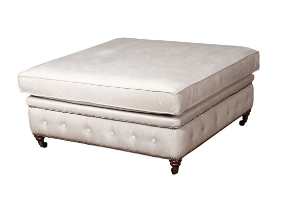Chesterfield Dreisitzer Couch Sofa Polster + Hocker Sofas Couchen 2tlg. Set Neu