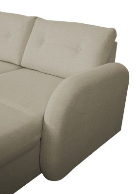 Wohnlandschaft Ecksofa Stoff U-Form Bettfunktion Couch Design Deko Polster