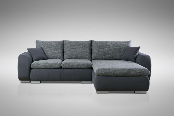 Ecksofa Bettfunktion Couch Graue Polster Couchen Textil Sofas Sofa
