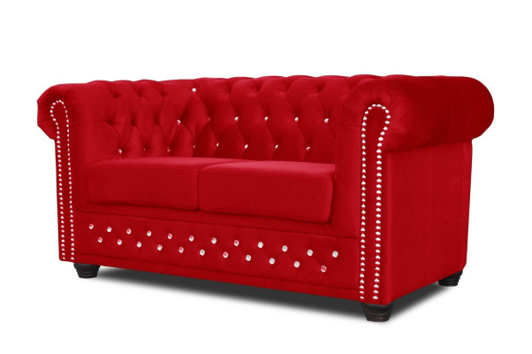 Sofagarnitur 2+1 Sitzer Sofas Couch Polster Blaue Klassische Couchen Garnitur  