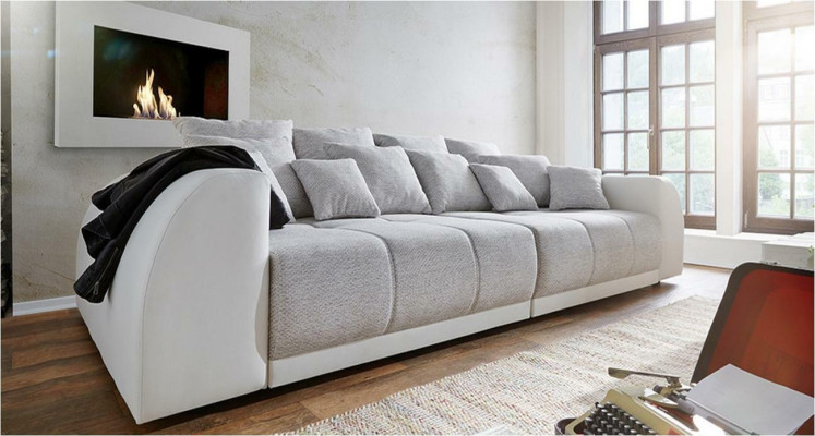 Sofa Couch 310cm Polster Sofas 5 Sitzer Textil big xxl Wohnzimmer Couchen