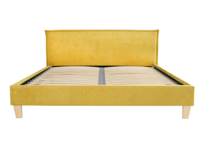 Doppelbett Bett Betten Polster Schlafzimmer Bettkasten Ehe Gelbe Textil Stoff