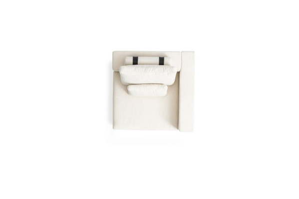 Weißer Fünfsitzer Wohnzimmer Couch Textil Möbel Moderne Sofas Design