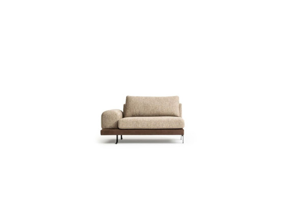 Großes Beiges Sofa Polstermöbel Sechssitzer Designer Sitzgarnitur Textil