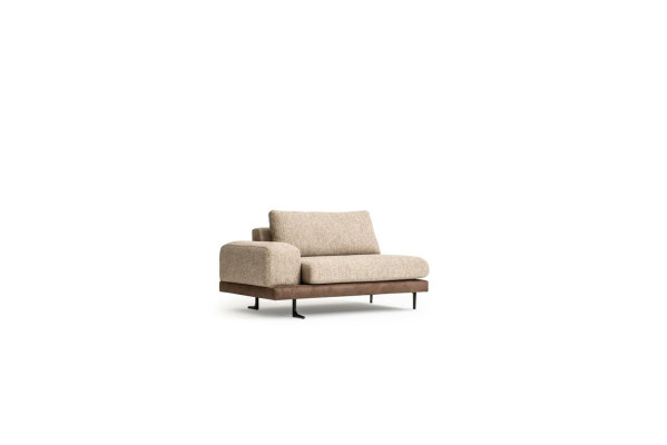 Großes Beiges Sofa Polstermöbel Sechssitzer Designer Sitzgarnitur Textil