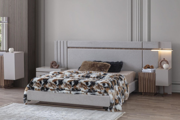Schlafzimmer Set Luxus Komplettes Bett +2x Nachttische 3tlg. Modern Set Neu