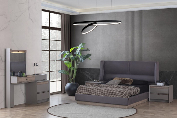 Exklusive Schlafzimmer Set Stil Bett + Schminktisch und 2x Nachttische 4tlg.