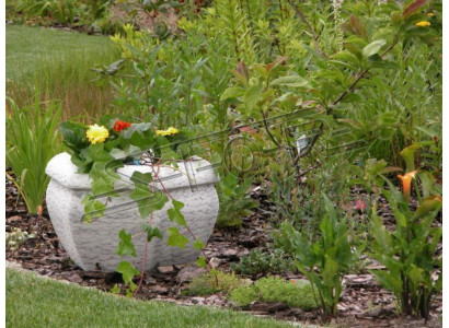 Blumenkübel Pflanz Kübel Dekoration Garten Vasen Figur Blumentöpfe Natur