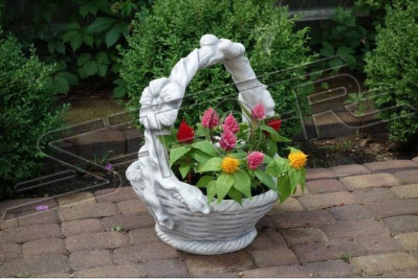 Blumenkübel Pflanz Kübel Dekoration Natur Garten Figur Vasen Blumentöpfe